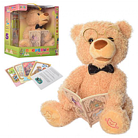 Аудіо-казка CL1692 ведмедик 25см, рухомий,  шевелить ротом, плюш, музика, звук (рос), 5 карточок.