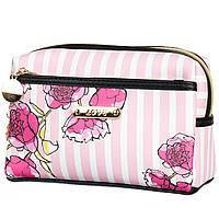 Косметичка з двома відділеннями рожева "Троянди" (19*13*8) Elisey