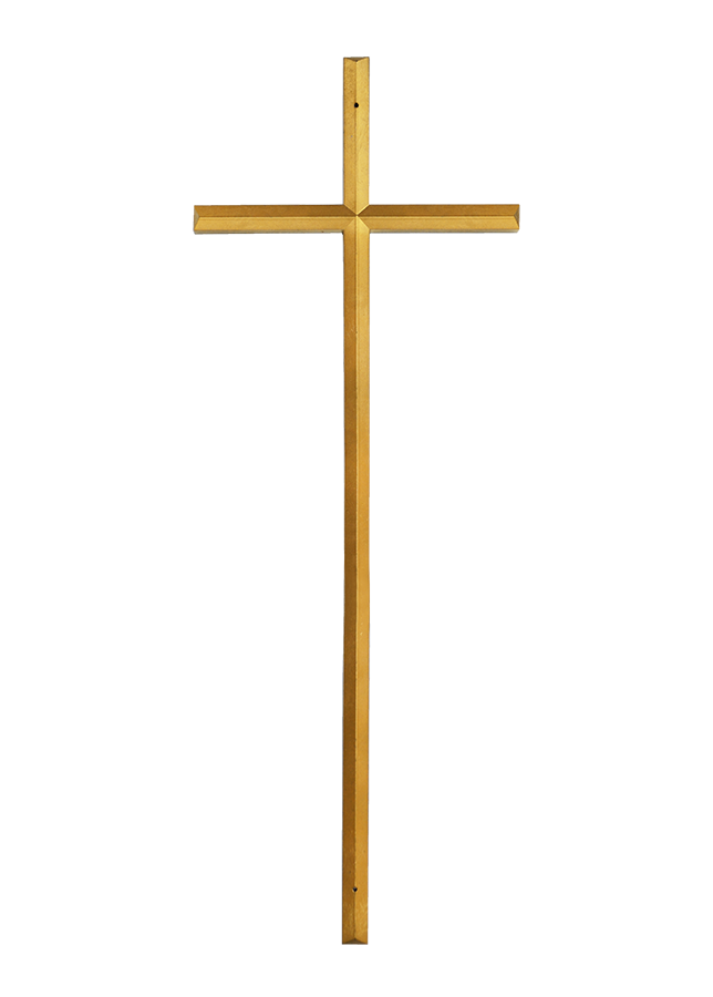Крест ритуальный на гроб/домовину/труну, пластик, католический Классика №2 - фото 1 - id-p1148049587