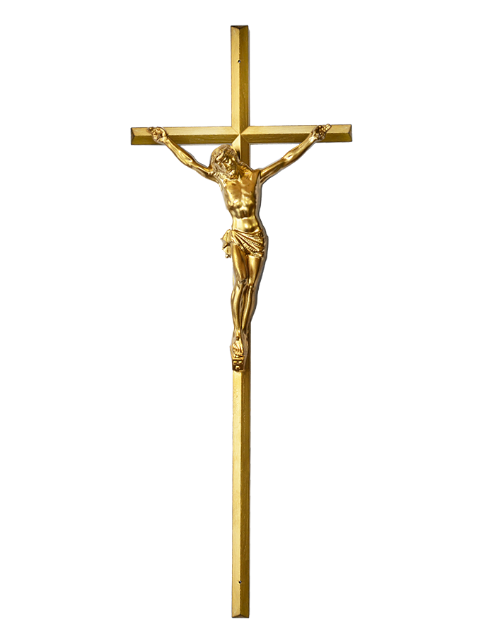Крест ритуальный на гроб/домовину/труну, пластик, католический Классика №2 - фото 2 - id-p1148049587