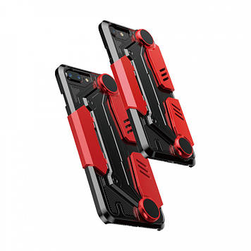 Чохол Baseus Gamer Case (with bracket) для iPhone 8 Plus/7 Plus, Black+Red (WIAPGM-B02)