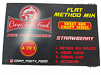 Набір Carp Tasty Food Flat Method Mix 4 в 1 Strawberry