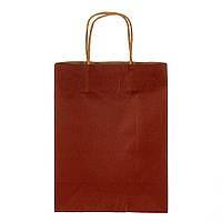 Крафтовий пакет бордовий 27 * 21 * 11 см Elisey 12шт