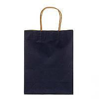 Крафтовий пакунок синій 27 * 21 * 11 см Elisey 12шт