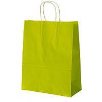 Крафтового пакет, салатовий 26 * 32 * 14 Elisey 12шт