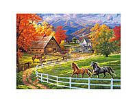 Пазл В-222124, Ферма в долині коней, 200 ел., 40 х 29 см, упаковка 32 х 22 х 4,7 см