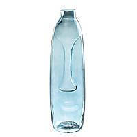 Cтеклянная ваза "Портрет", голубая 40 см., Elisey, Стекло