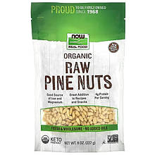 Органічні сирі кедрові горіхи NOW Foods, Real Food "Organic Pine Nuts" (227 г)