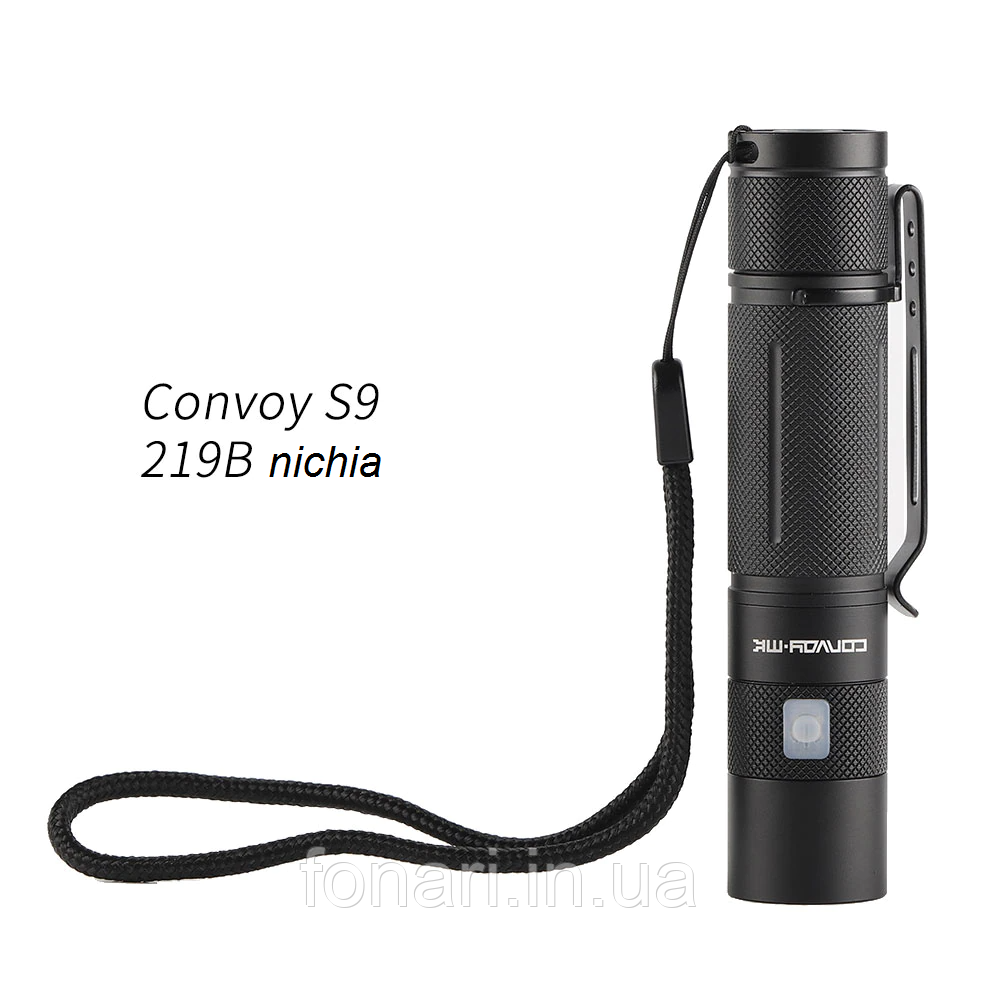 Ліхтар Convoy S9 nichia 29B, 1x18650 (зарядка через USB)