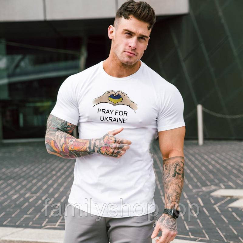 Чоловіча футболка прямого крою, розміри M, L, XL, XXL, біла