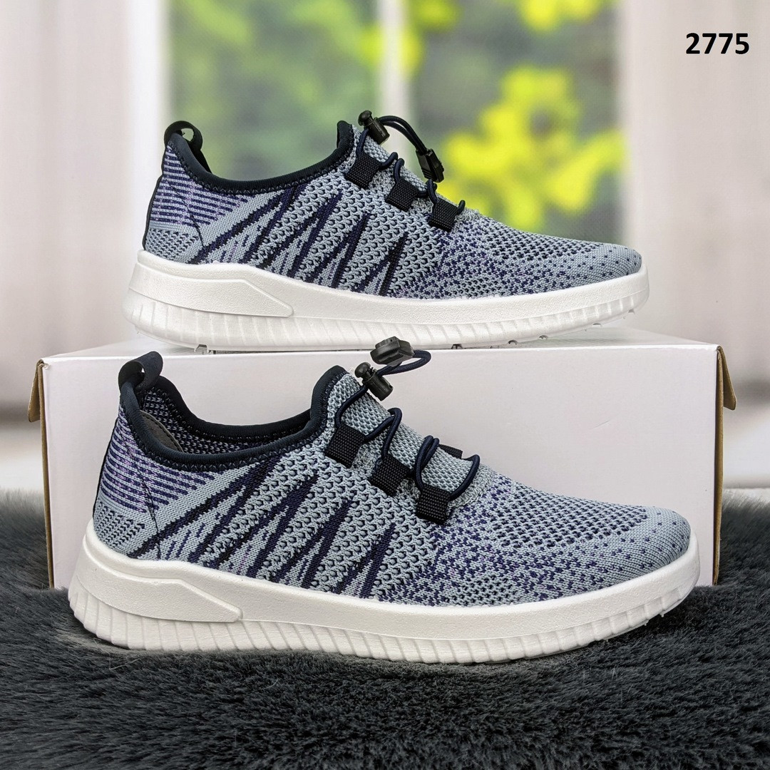 Кросівки жіночі текстильні сіро-сині весняно-літні Даго Україна