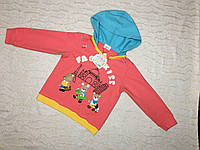 Детская кофточка с капюшоном на девочку мальчика унисекс 2-7 лет
