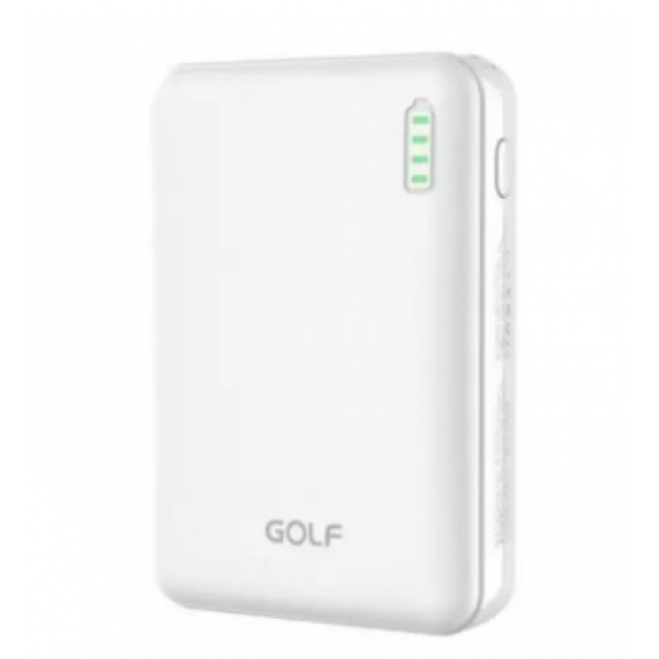 Powerbank GOLF G73/G74/G68, 10000mAh, кабель Micro+Lighting+Type C, Mix color, Blister