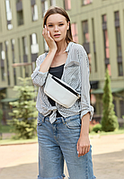 Поясна сумка через плече бежева жіноча жіноча з екошкіри для дівчат