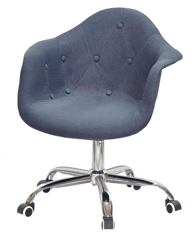 Крісло Leon Office антрацит K-8, віскоза дизайн Eames Plastic Armchair PACC Office Chair, фото 1
