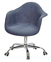 Кресло Leon Office антрацит K-8, вискоза дизайн Eames Plastic Armchair PACC Office Chair