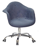 Крісло Leon Office антрацит K-8, віскоза дизайн Eames Plastic Armchair PACC Office Chair, фото 2