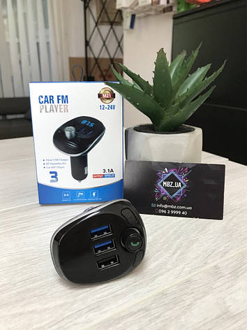 Трансмітер ФМ-модулятор M21 MP3 Bluetooth, фото 1