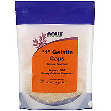 Порожні желатинові капсули NOW Foods "1 Gelatin Caps" (500 порожніх капсул)