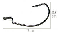 Крючки офсетные Crazy Fish Big Game Offset Hook №7/0 "Оригинал"