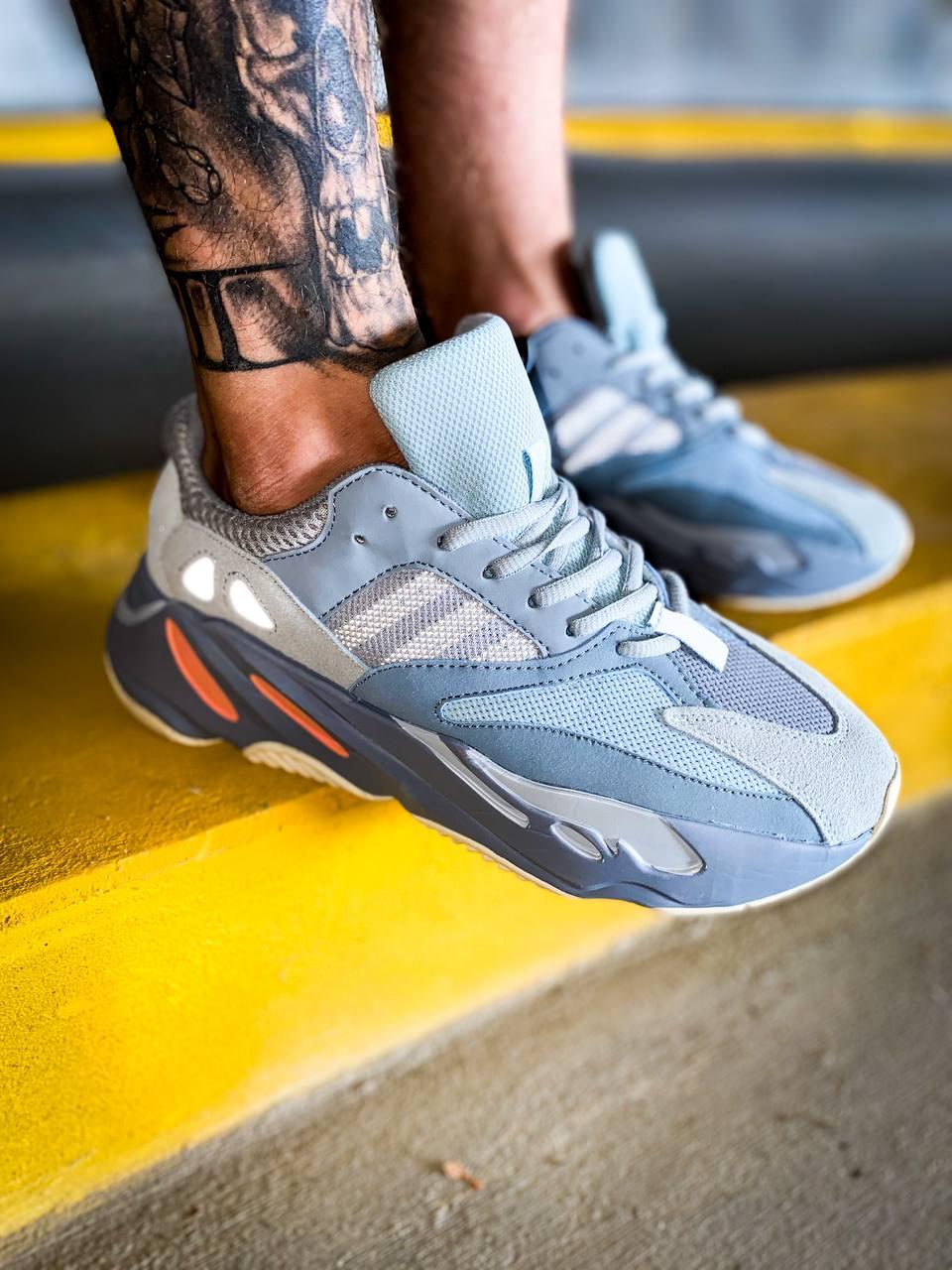Кросівки чоловічі сірі Adidas Yeezy Boost 700 Inertia V1 (00677)