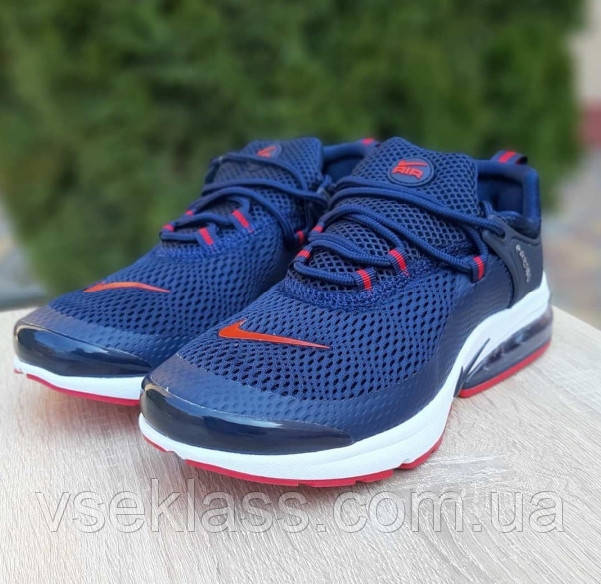 Кроссовки летние Nike Air Presto синие с белым сетка Найк Престо 41 42 ...