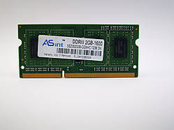 Оперативна пам'ять для ноутбука SODIMM ASint DDR3 2Gb 1600MHz PC3-12800S (SSZ302G08-GGNHC) Б/В