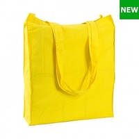 Жовта еко сумка бавовна 36х10х41 см , печать на еко сумках, печать на ЭКО сумках, Эко сумки оптом !