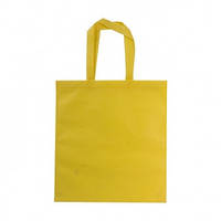 Эко сумка желтая спанбонд 38*0*41 см (друк на сумках , промо сумки, печать на сумках, сумки оптом)