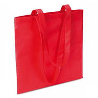 Эко сумка красная спанбонд 40*0*40 см (друк на сумках , промо сумки, печать на сумках, сумки оптом)