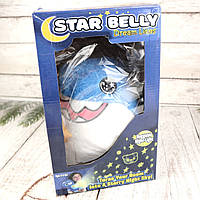 Ночник-проектор звёздного неба мягкая игрушка Акула синяя Для мальчика девочки В кроватку для сна (Живые фото)
