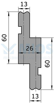 Тримач P.166.C (830мм.), фото 2