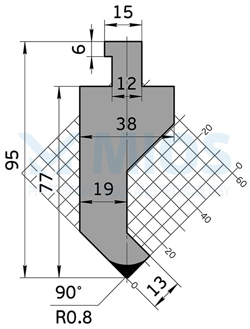 Пуансон P.901.C (835мм.)