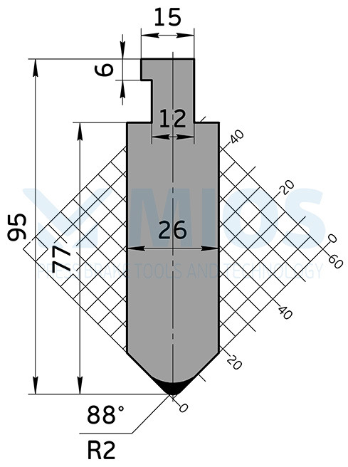 Пуансон P.904.C (835мм.)