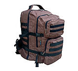 Рюкзак тактичний штурмовий 50 л хакі коричневий з MOLLE, фото 2