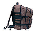 Рюкзак тактичний штурмовий 50 л хакі коричневий з MOLLE, фото 7