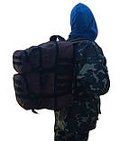 Рюкзак тактичний штурмовий 50 л хакі коричневий з MOLLE, фото 3