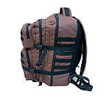 Рюкзак тактичний штурмовий 50 л хакі коричневий з MOLLE, фото 8