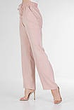 Літні жіночі штани прямі на резинці Літні брюки жіночі з високою посадкою VS 1119 хакі, фото 6