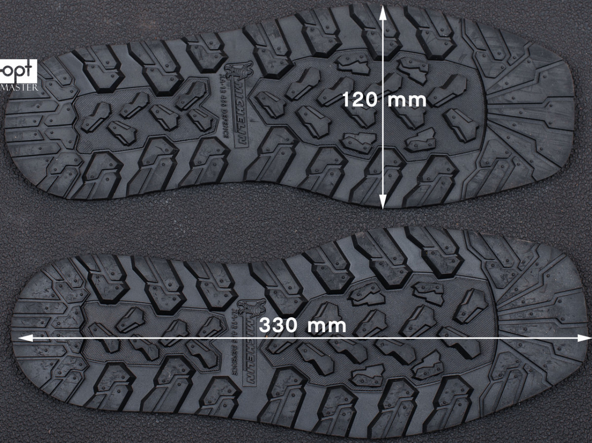 Слід підошви взуття 8мм XA012 DEFENCE MICHELIN (Франція), р. 45-46, кол. чорний (black)