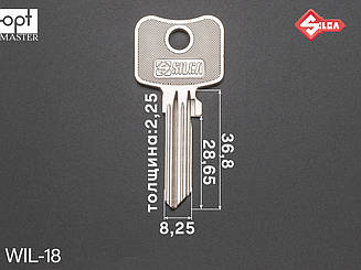 WK68R Silca заготовка ключа англійський профіль