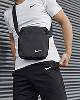 Летний мужской комплект Nike CL Футболка + Шорты + Подарок барсетка | Спортивный костюм на лето Найк антрацит, фото 5