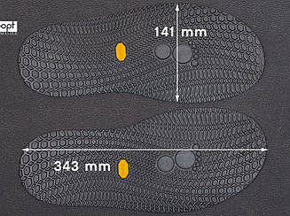 Гумова підошва/слід для взуття BISSELL, т. 3 65 мм, art.111, кол. чорний