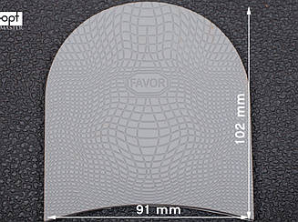 Набійка гумова FAVOR-рептилія, т. 6.6 мм, р. середній, кол. сірий (02) grey