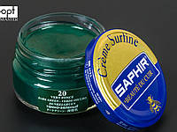 Увлажняющий крем для обуви Saphir Creme Surfine, цв. темно-зелёный (20), 50 мл (0032)