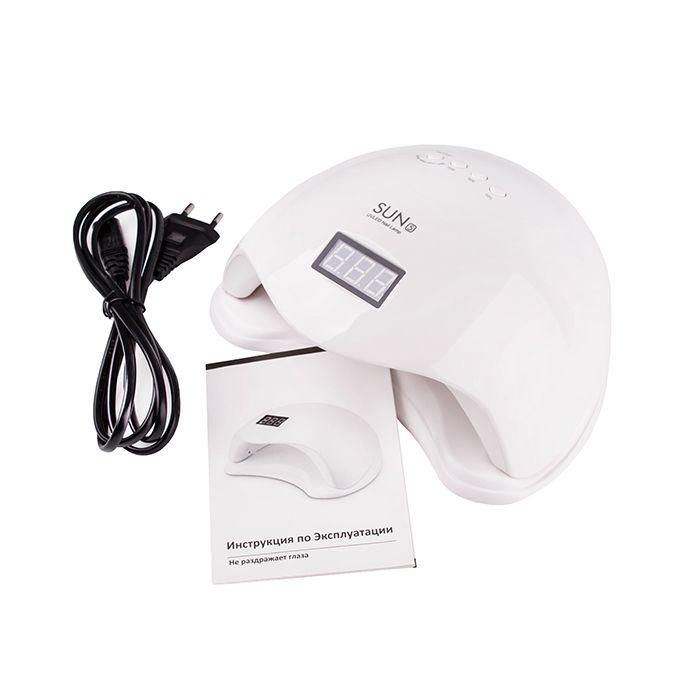 Професійна UV/LED лампа SUN 5 для полімеризації гелів і гель-лаків, 48 Вт. Білий, фото 1