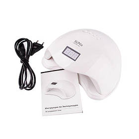 Професійна UV/LED лампа SUN 5 для полімеризації гелів і гель-лаків, 48 Вт. Білий