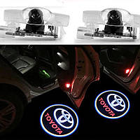 Штатна LED-підсвітка дверей із логотипом Toyota (Тойота) Camry Corolla Land Cruiser PRADO Sequoia Tundra Verso