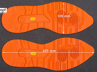 Гумова підошва/слід для взуття BISSELL BL-23, кол. морквяний, розмір 38-39