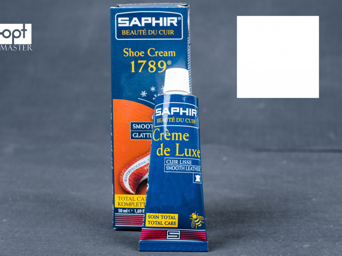 Водовідштовхуючий крем для взуття Saphir Creme De Luxe 1789, безбарвний (02), 50 мл (0012)